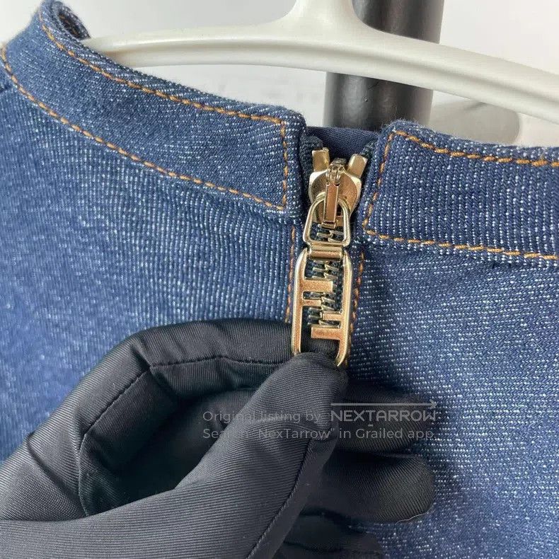 Fendi Fendi Denim Dress with Belt Buckle Size XS / US 0-2 / IT 36-38 - 7 Thumbnail