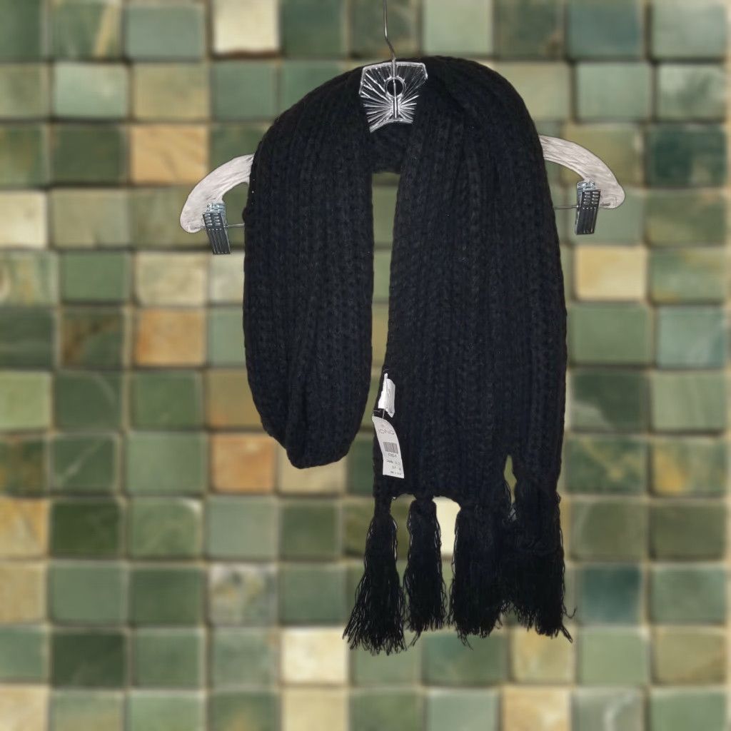 Vintage Icing Scarf One Size Black Knit Acrylic Winter Womens Size ONE SIZE - 1 Thumbnail