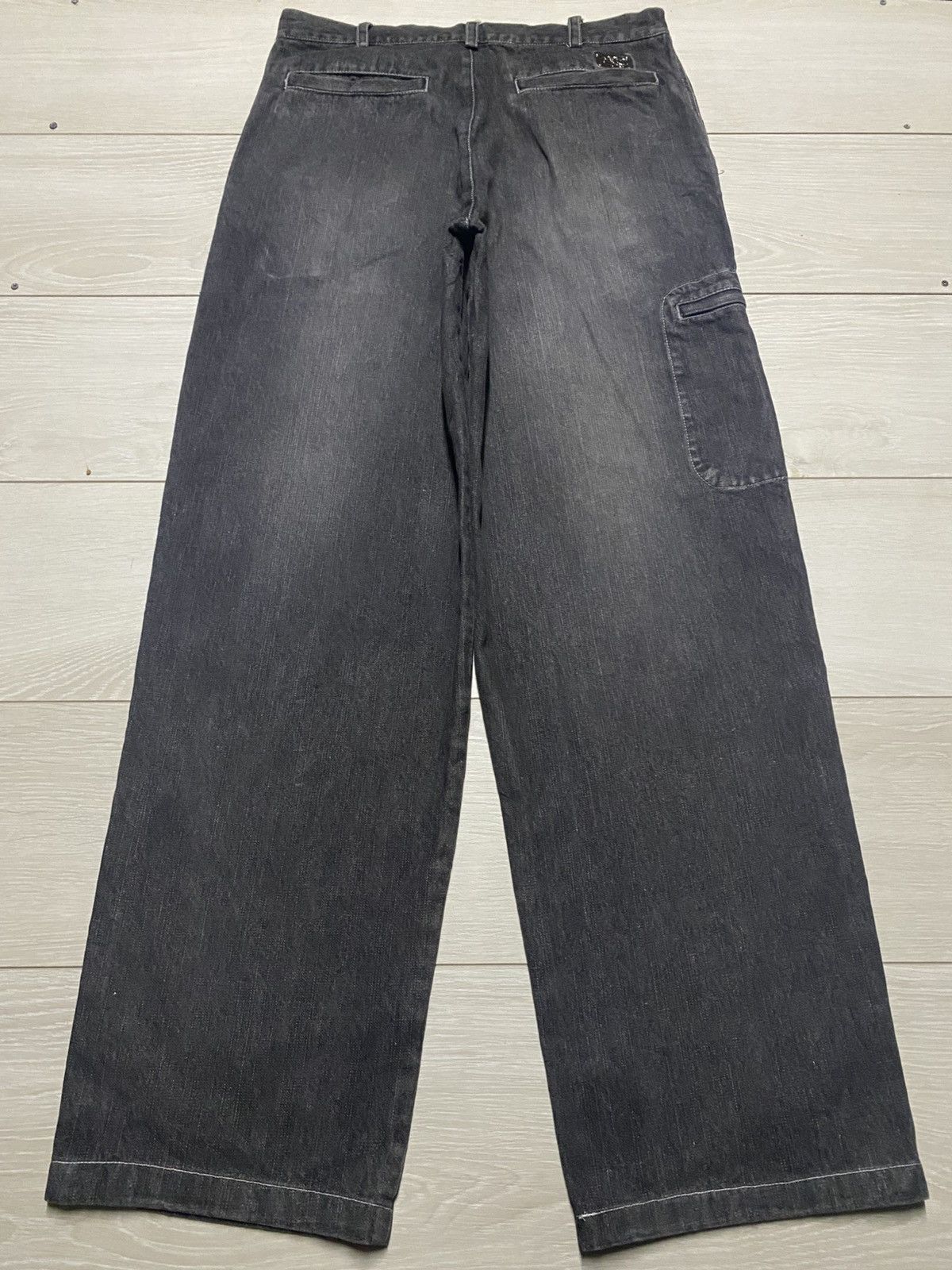 Japanese Brand Vintage Monterey & Carmei Black Faded Cargo Pants Size US 31 - 2 Thumbnail