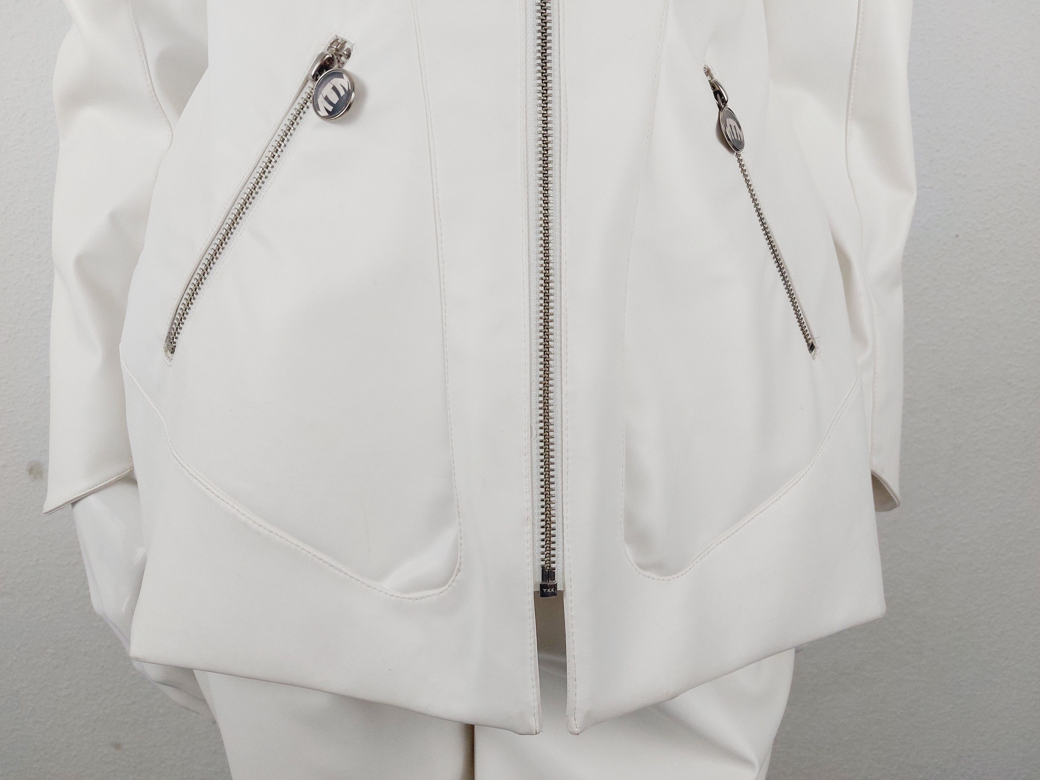 Thierry Mugler Thierry Mugler PVC Rubber White Plastic Couture Jacket Suit Size M / US 6-8 / IT 42-44 - 23 Thumbnail