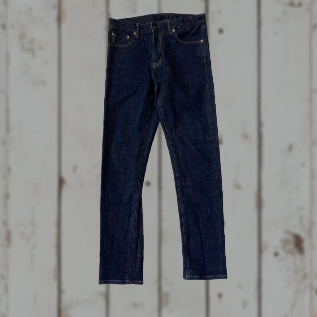 Uniqlo Uniqlo Men’s Raw Selvedge Denim Jeans Slim Straight Mid Rise 30x32 Blue 5-Pocket Mens Jeans Slim Inseam 32 Size US 30 / EU 46 - 1 Thumbnail