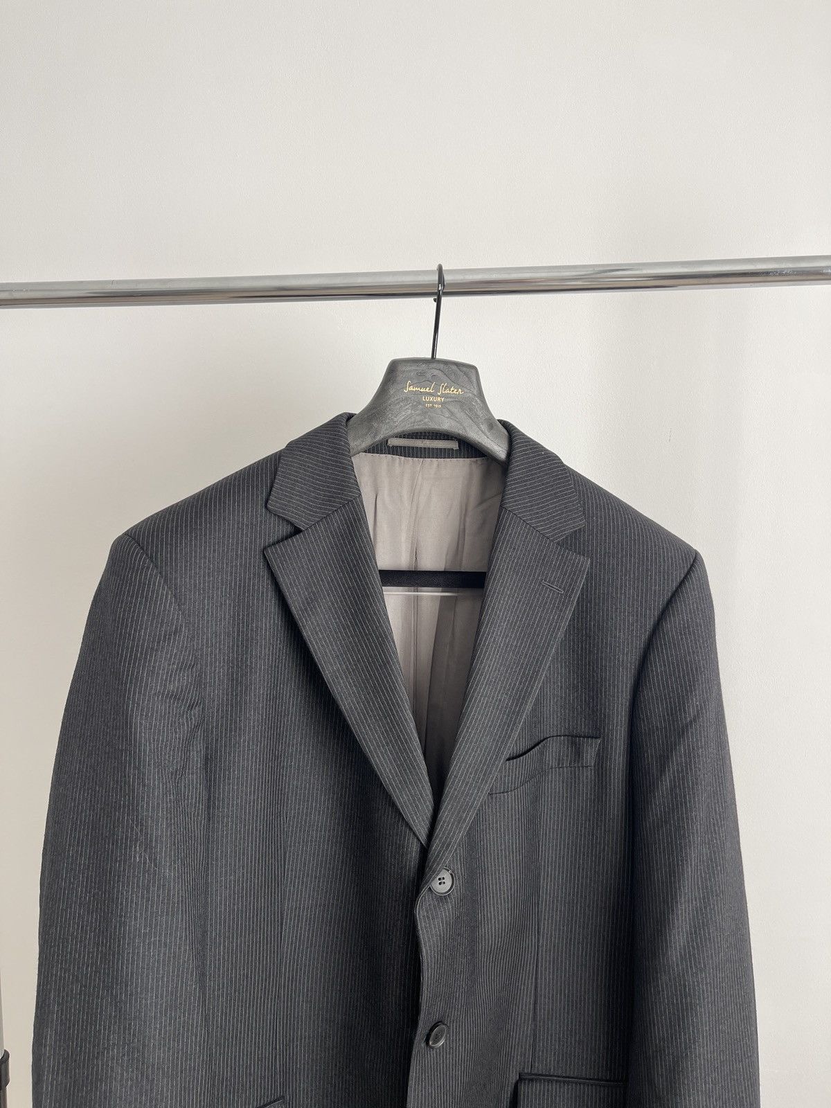 Hugo 🔥Vintage Hugo boss blazer grey classic jacket / sport coat Size 46R - 2 Thumbnail