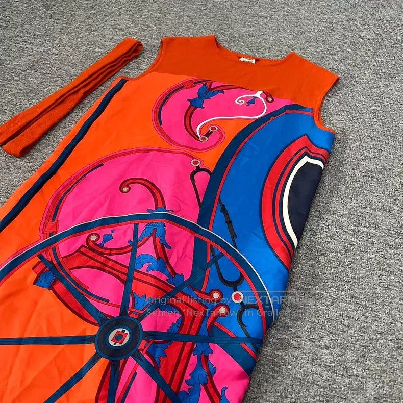 Hermes Hermes Silk Patchwork Dress Size XS / US 0-2 / IT 36-38 - 3 Thumbnail