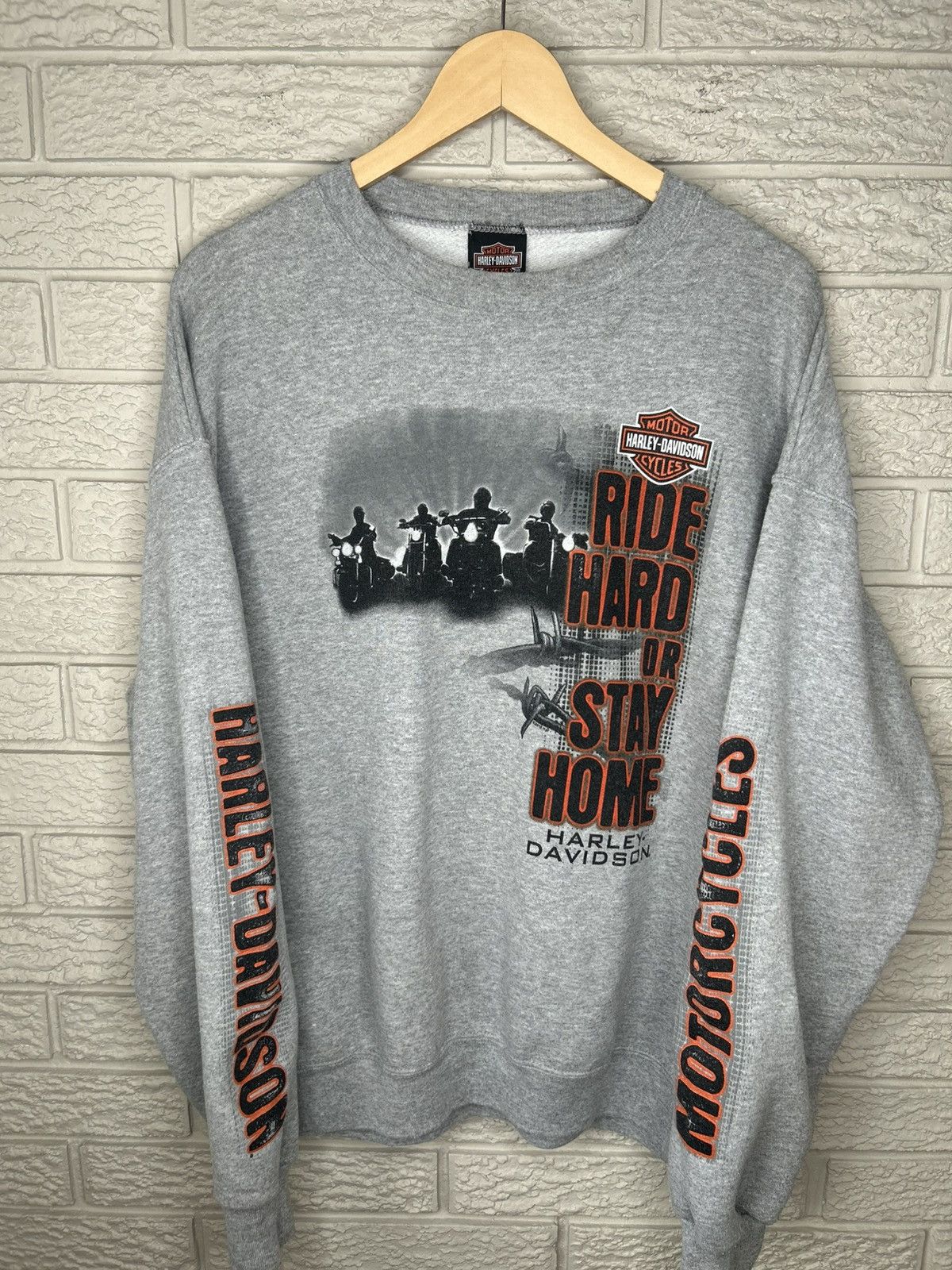 Harley Davidson Vintage Harley Davidson Sleeve Print Crewneck Size US XL / EU 56 / 4 - 4 Thumbnail