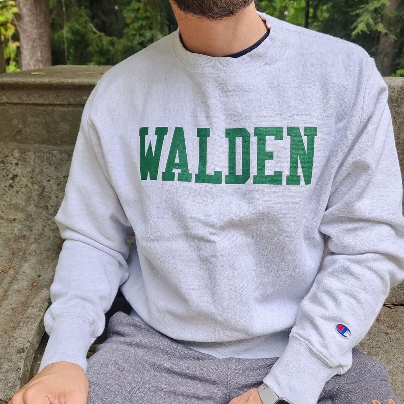 Champion Walden University Champion Reverse Weave Gray Crewneck Med. Size US M / EU 48-50 / 2 - 1 Thumbnail