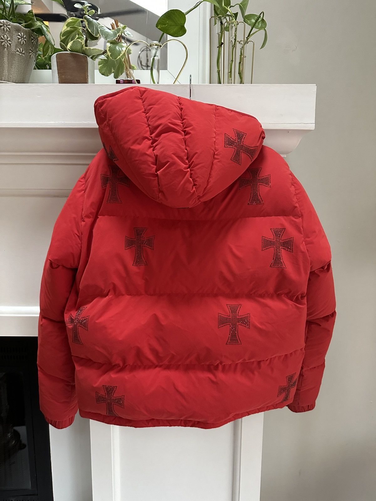 Unknown London Rhinestone Red Puffer Jacket Size US S / EU 44-46 / 1 - 8 Thumbnail