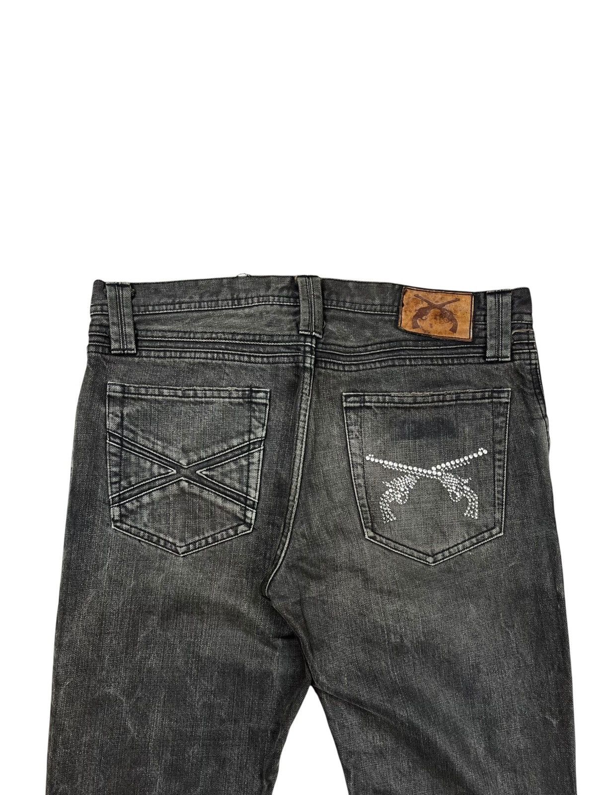 Le Grande Bleu (L.G.B.) 2000s Roarguns - Mud Wash Denim Pants Size US 29 - 5 Thumbnail