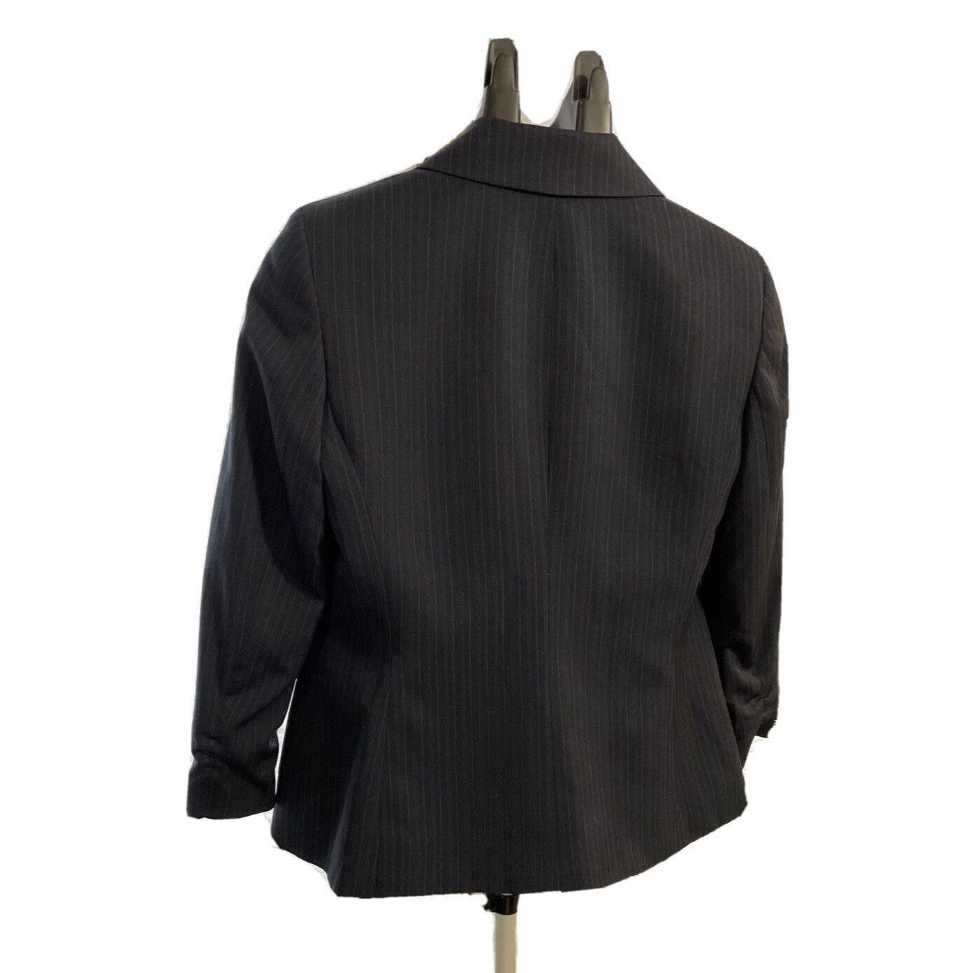 Nine West Nine West Women's Blazer Jacket June Navy Blue Pin Striped S Size S / US 4 / IT 40 - 3 Thumbnail