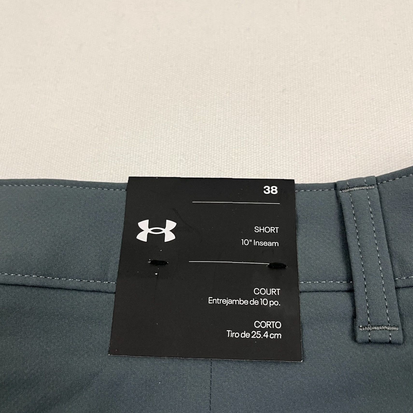Under Armour Under Armour UA Tech Shorts Men 38 x 10" Gray Chino Stretch Performance Golf Casual Pockets Belt Loop Logo Regular Size US 38 / EU 54 - 4 Thumbnail