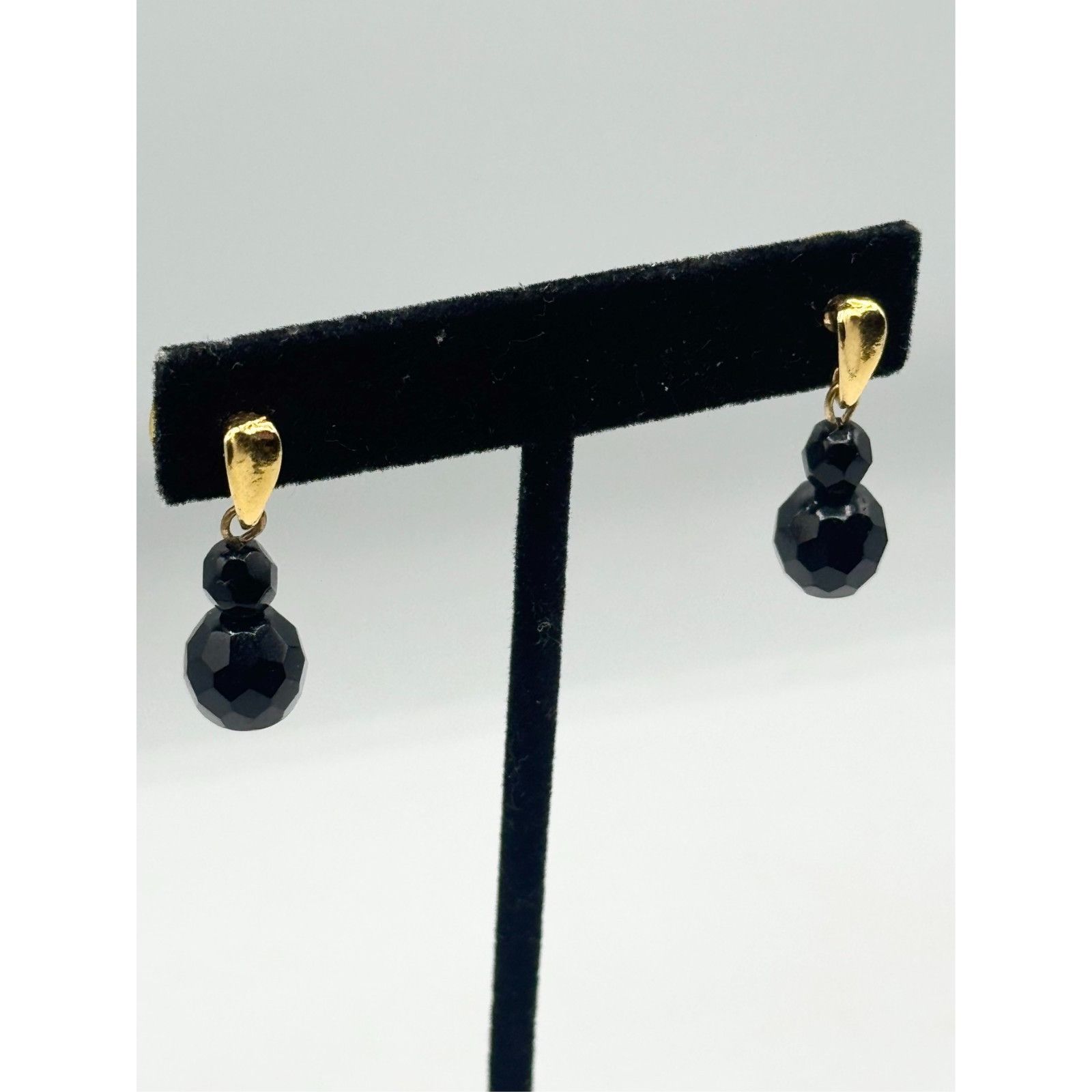 Vintage Vintage black crystal dangle earrings Size ONE SIZE - 2 Thumbnail