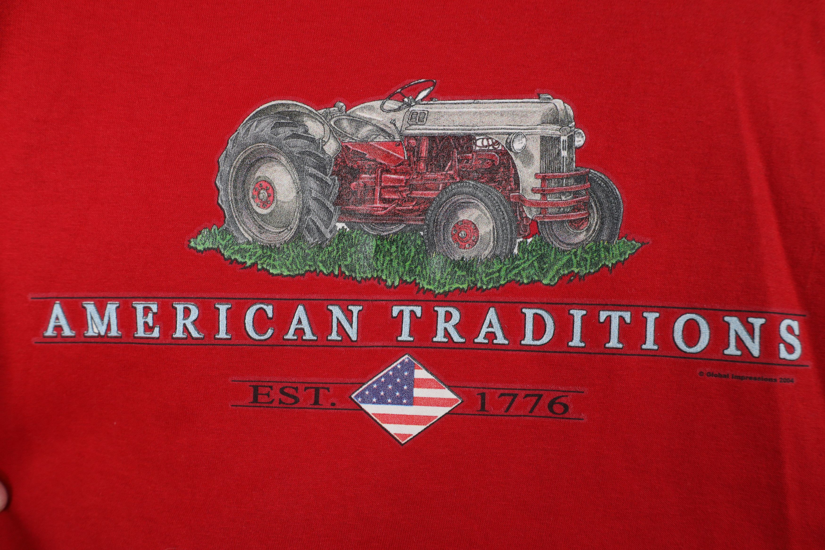 Vintage Vintage Y2K Streetwear Traditions Farmer Tractor T-Shirt USA Size US XXL / EU 58 / 5 - 4 Thumbnail