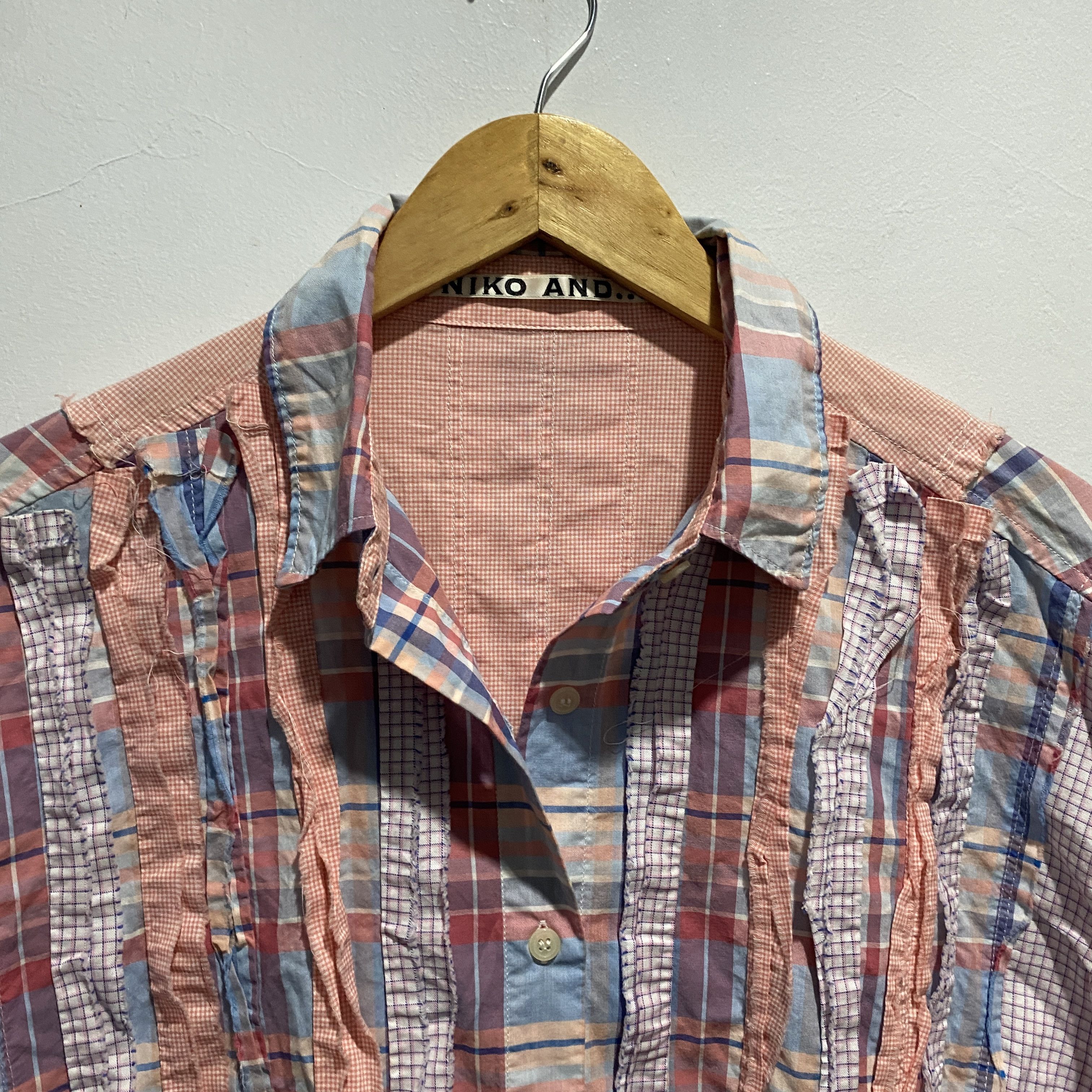 Japanese Brand Niko and... Japan Ribbon Rebuild Patchwork Shirt L Size US L / EU 52-54 / 3 - 3 Thumbnail