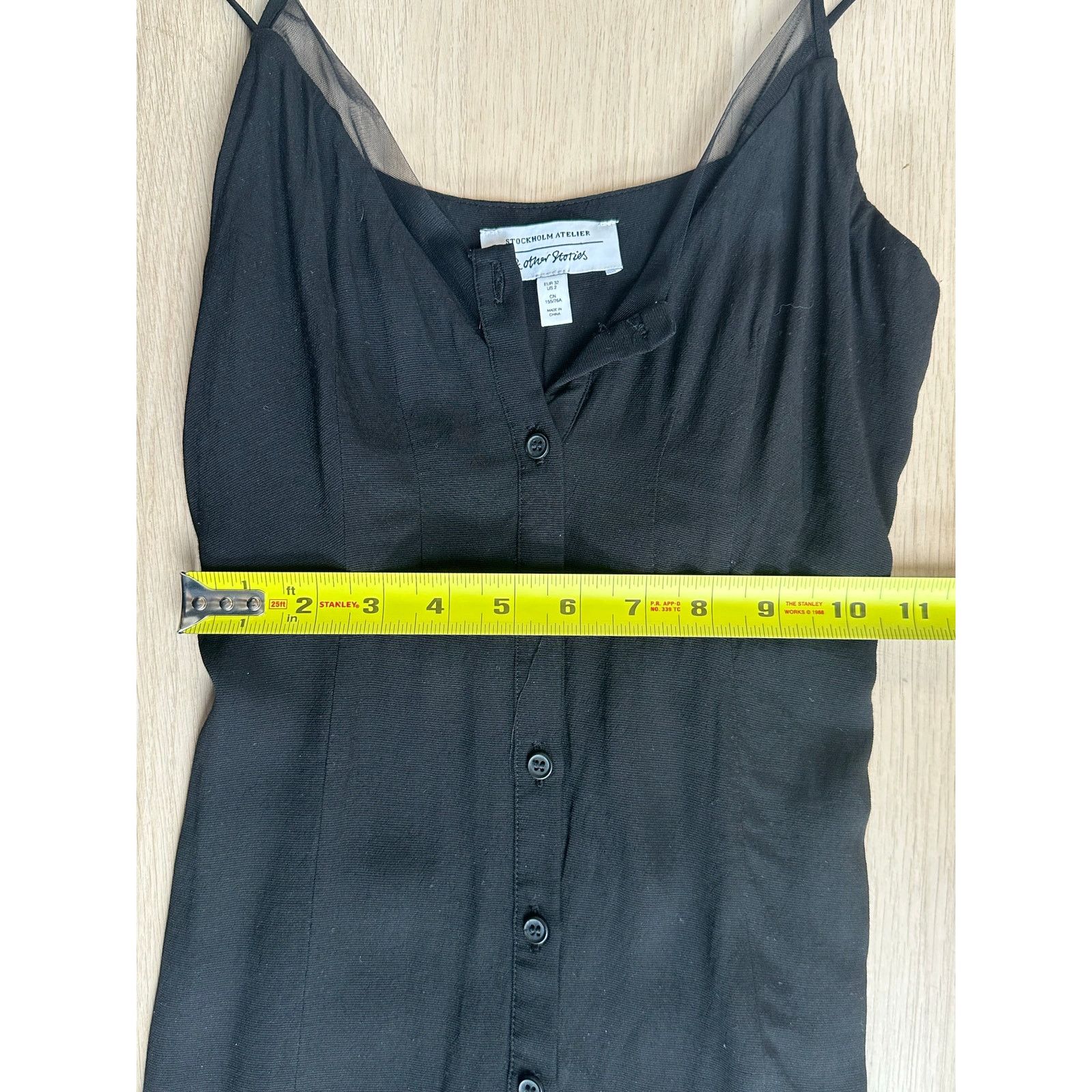& Other Stories & Other Stories Black Midi Dress Size 2 Size XS / US 0-2 / IT 36-38 - 5 Thumbnail