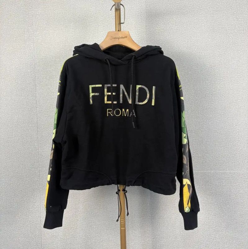 Fendi Fendi Black Cotton Spring Autumn Hoodie 0089 Size XS / US 0-2 / IT 36-38 - 1 Thumbnail