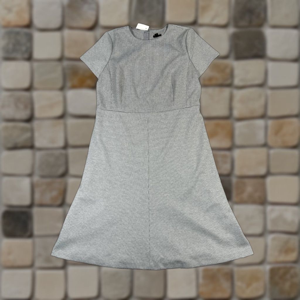 Ann Taylor Dress Womens 14 Gray Blouson New