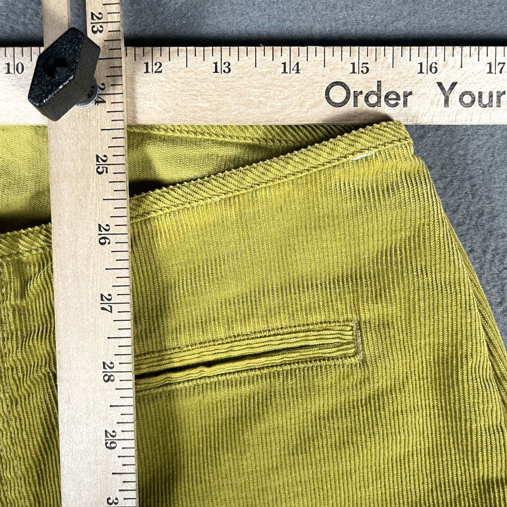 Bdg BDG Corduroy Pants Womens 31 Yellow Straight Leg High Rise Urban Outfitters Pants Women Yellow 90s Retro Style with Pockets Size 24" / US 00 / IT 34 - 7 Thumbnail