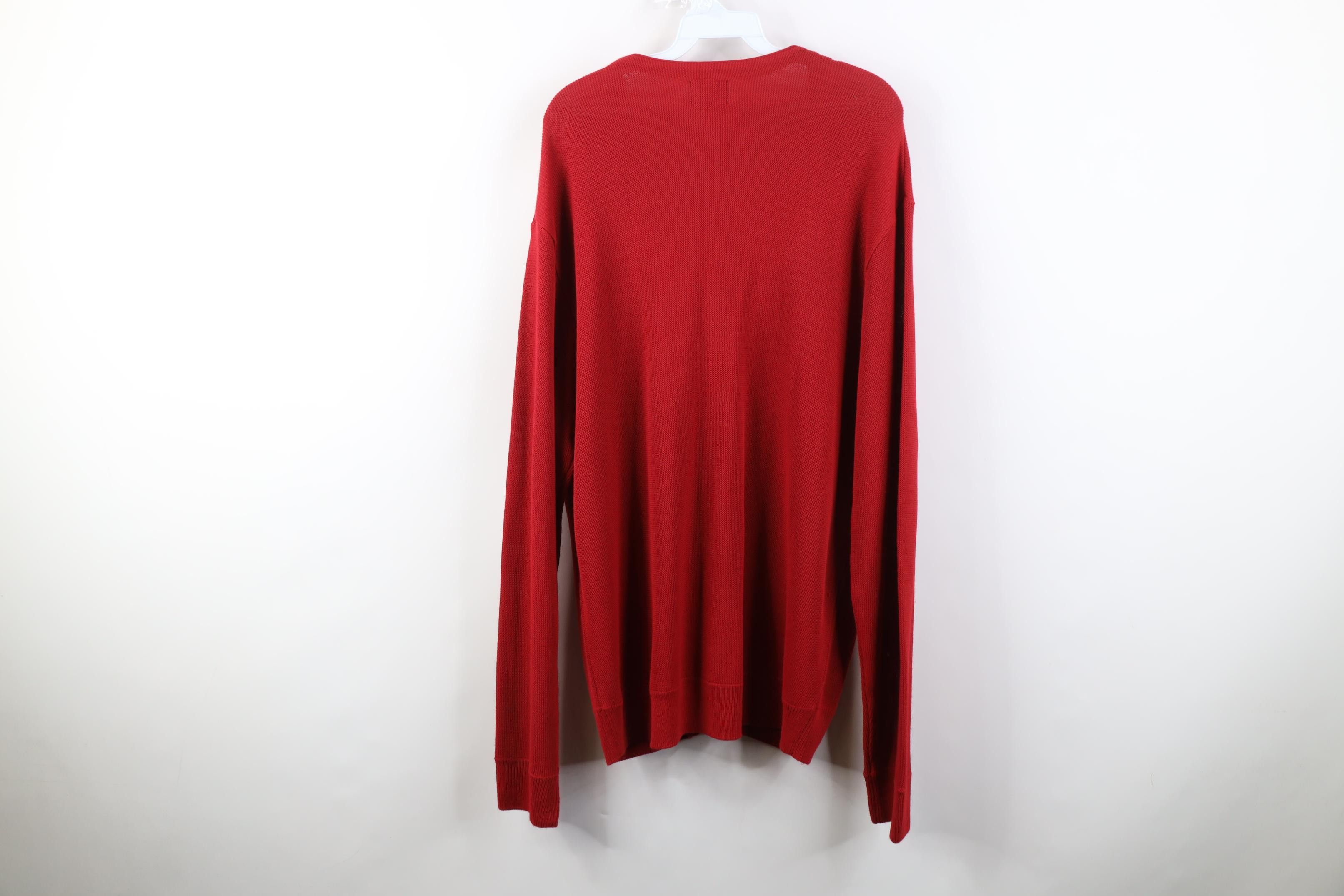 Dockers Deadstock Vintage 90s Dockers Golf Knit Cardigan Sweater Red Size US XL / EU 56 / 4 - 10 Thumbnail