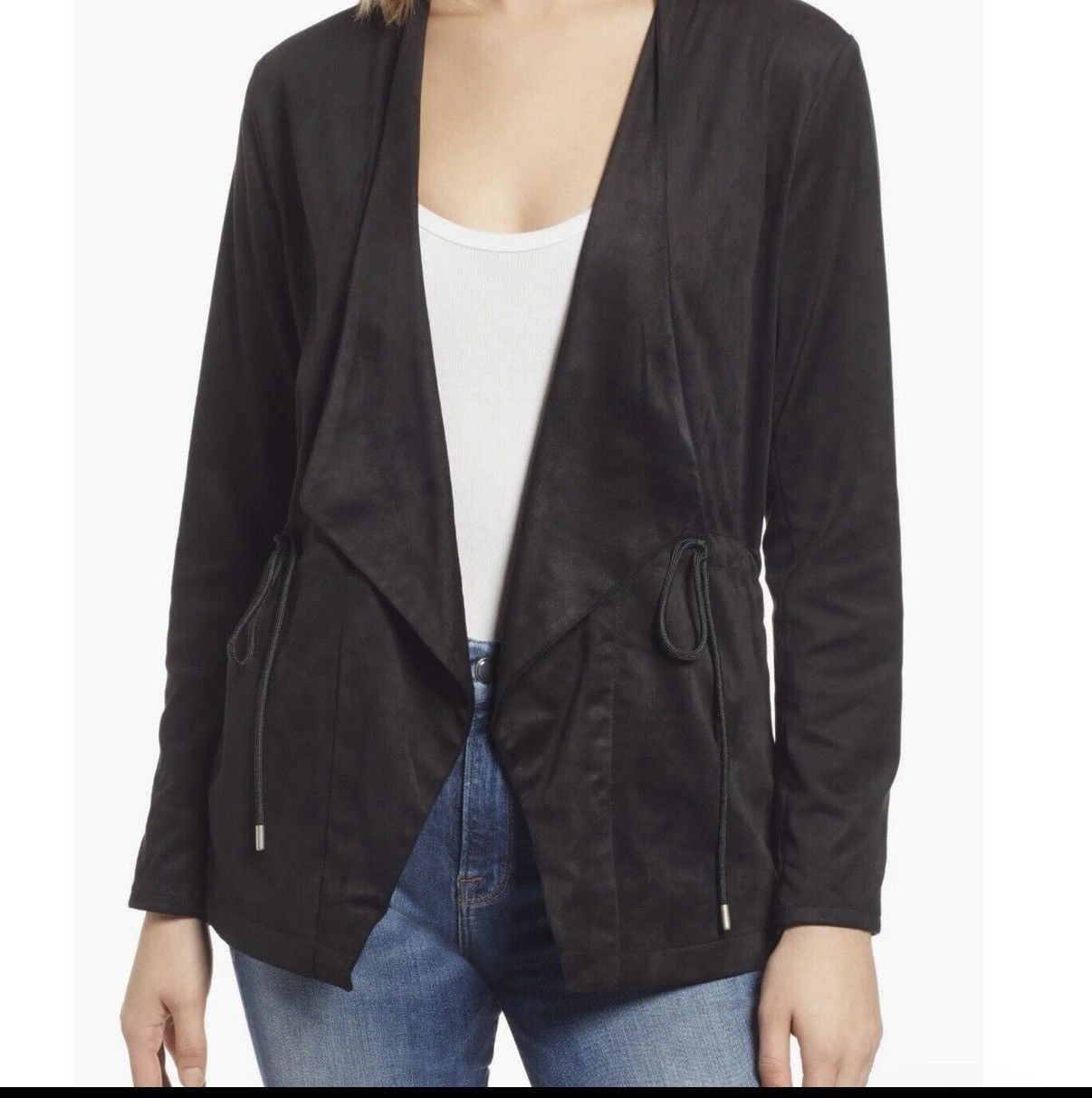 BLANKNYC Blank NYC Women’s Beige Microfiber Drawstring Tie Jacket Size S / US 4 / IT 40 - 8 Thumbnail
