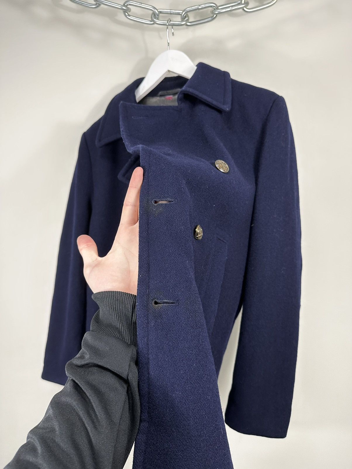 Christian Dior Monsieur Vintage 90s Christian Dior Double Breasted Luxury Wool Coat Size 40R - 21 Thumbnail