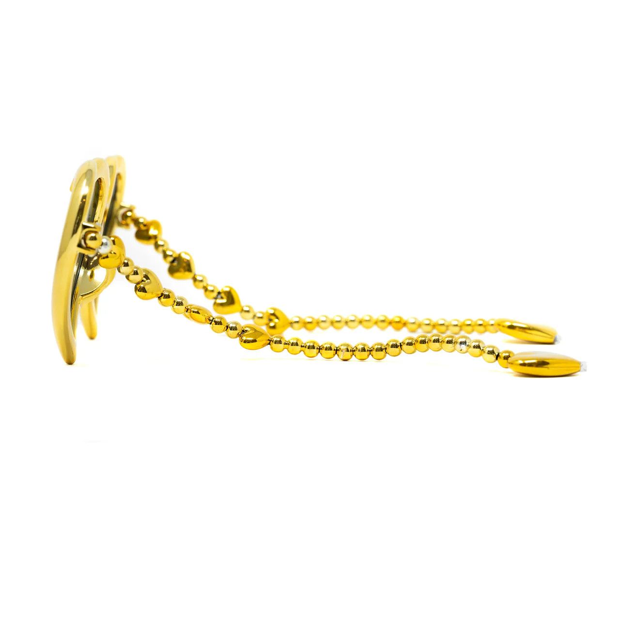 Jeremy Scott Jeremy Scott Gold Heart Shaped Sunglasses Size ONE SIZE - 3 Thumbnail