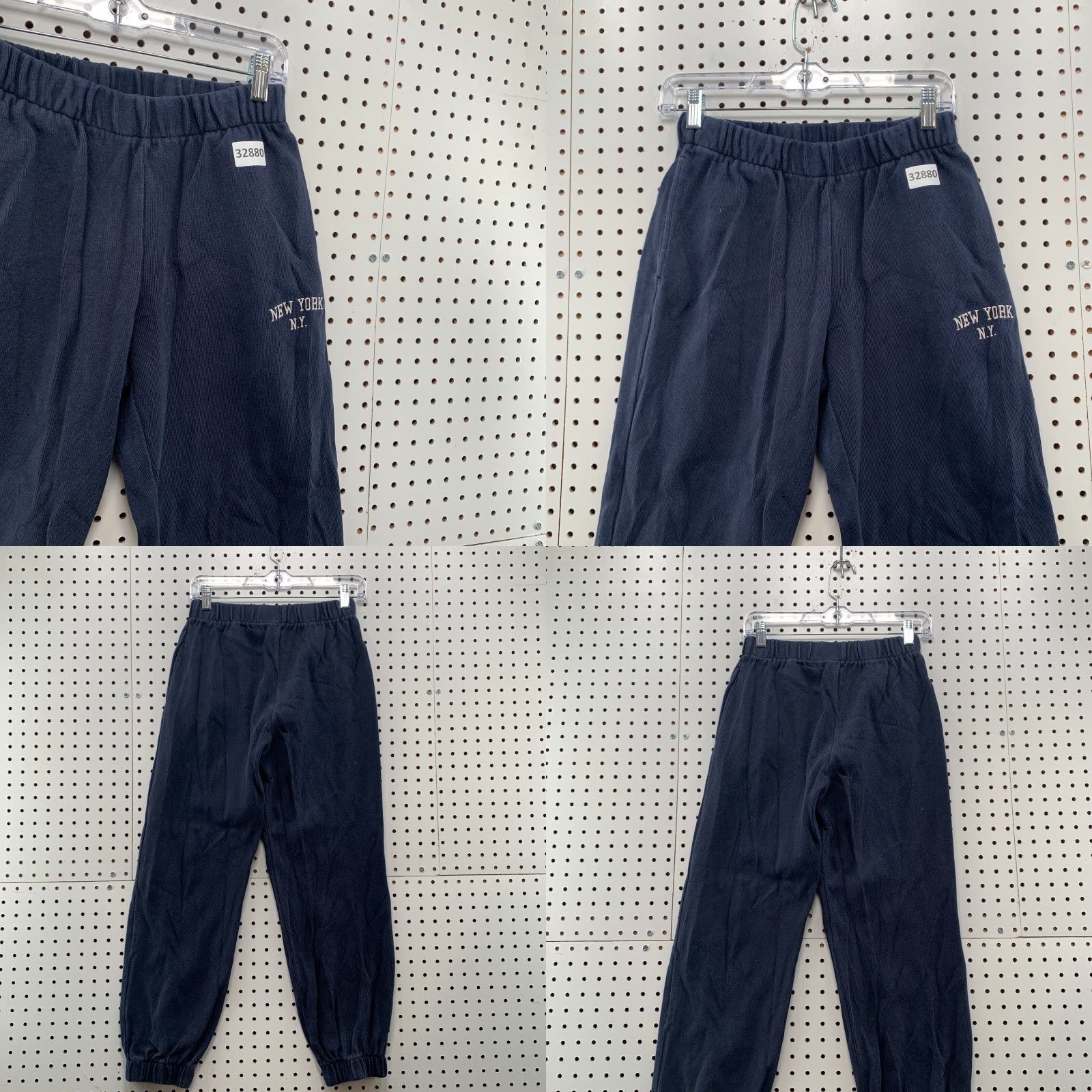 Vintage VINTAGE John Galt Sweatpants Womens One Size Navy Blue Fleece 25x28 NY NY Size 42" / US 20 - 8 Thumbnail