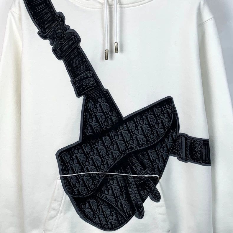 Dior Dior White saddle bag logo letter print cotton hooded draws Size US XS / EU 42 / 0 - 4 Thumbnail