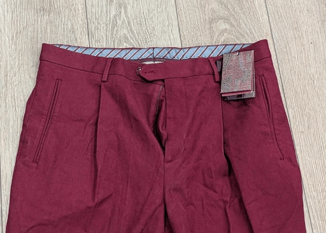 Etro ETRO Stretch Cotton Trousers Dark Red 50 US 34 Size US 34 / EU 50 - 2 Thumbnail