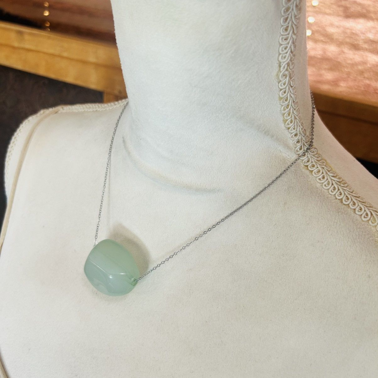 Vintage Vintage salvaged resin bead on chain necklace Size ONE SIZE - 3 Thumbnail