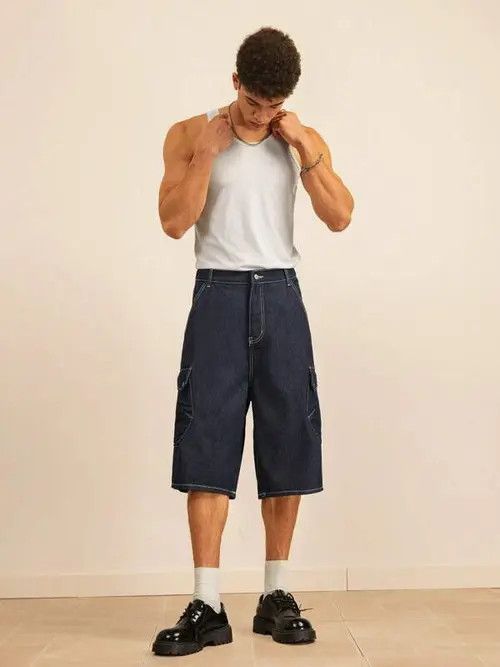 Japanese Brand × Vintage Vintage jeans jorts Y2K RETRO shorts Size US 34 / EU 50 - 4 Thumbnail