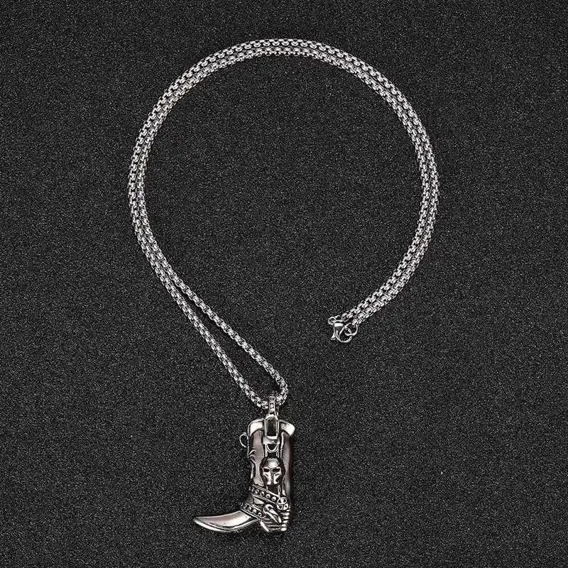 Jewelry Cowboy Boots Skull Pendants Necklaces Size ONE SIZE - 2 Thumbnail