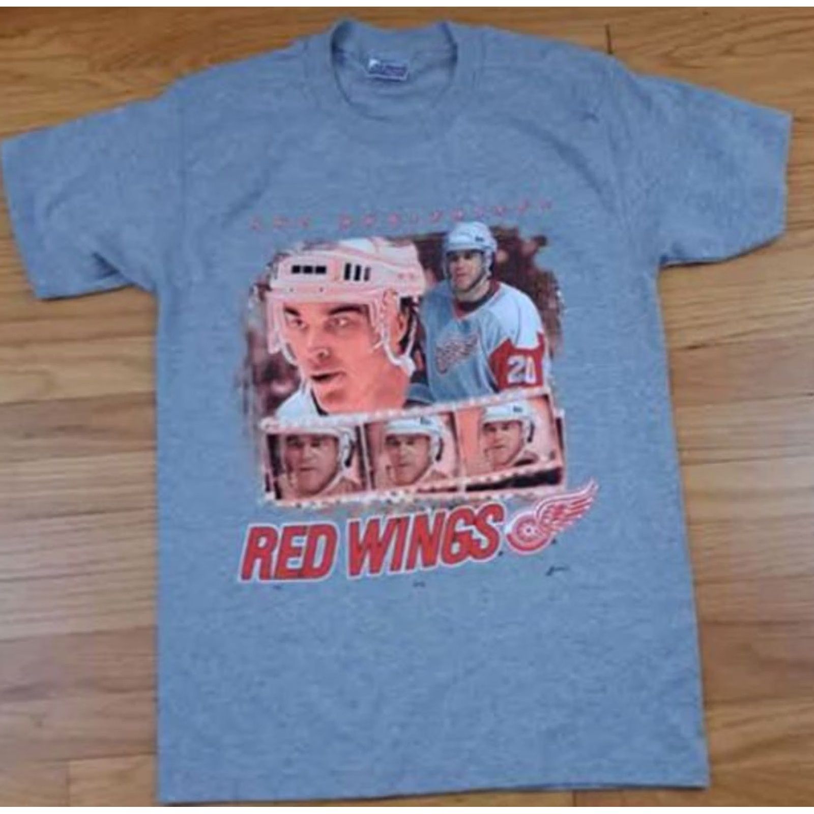 Red Wing Vintage Detroit Red Wings Shirt Luc Robitaille Single Stitch Med All Sport USA Size US M / EU 48-50 / 2 - 2 Thumbnail