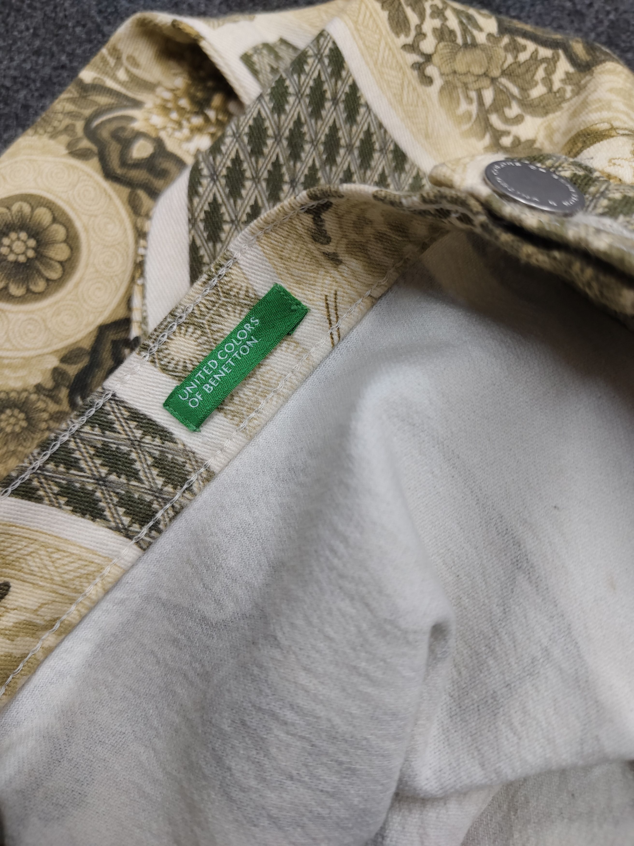 United Colors Of Benetton 00s Benetton🔥Ornamental Baroque Graphic Statment Pants Size 28" / US 6 / IT 42 - 5 Thumbnail