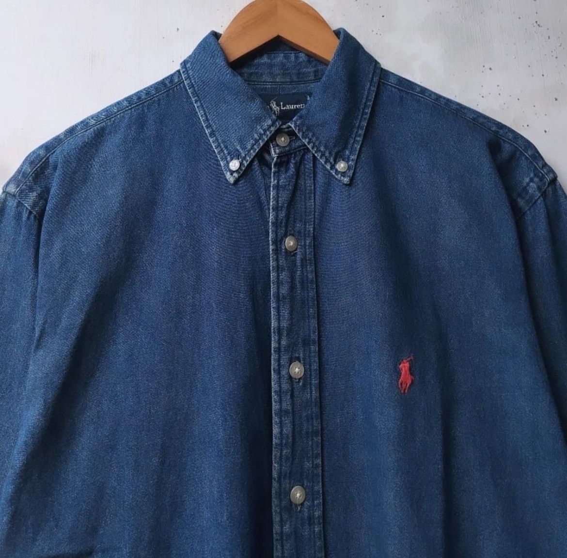 Polo Ralph Lauren × Ralph Lauren × Vintage Polo Ralph Lauren Denim Shirt Size US L / EU 52-54 / 3 - 2 Thumbnail