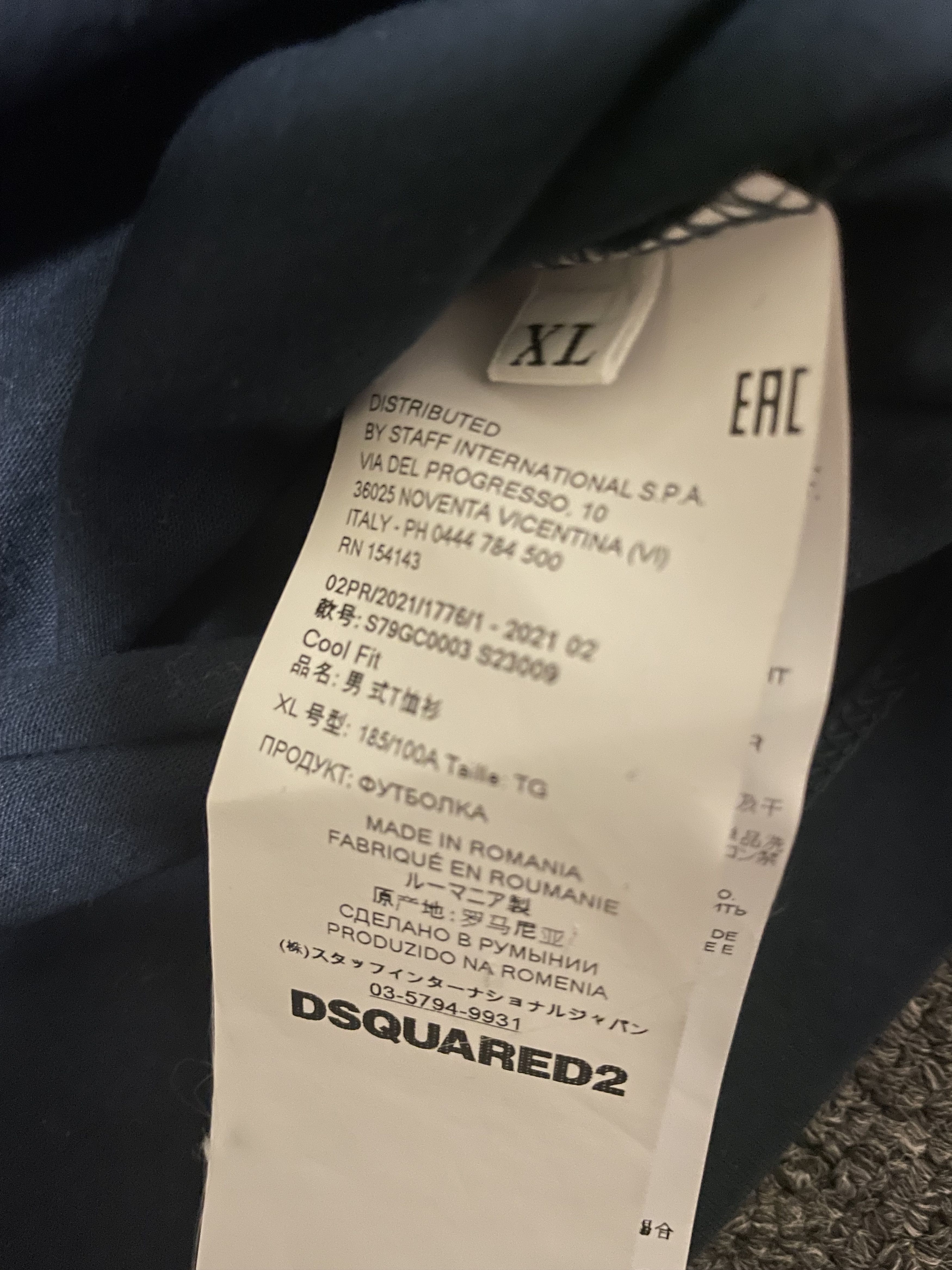 Dsquared2 DSQUARED Dark Blue ICON T-Shirt Size XL Size US XL / EU 56 / 4 - 6 Thumbnail