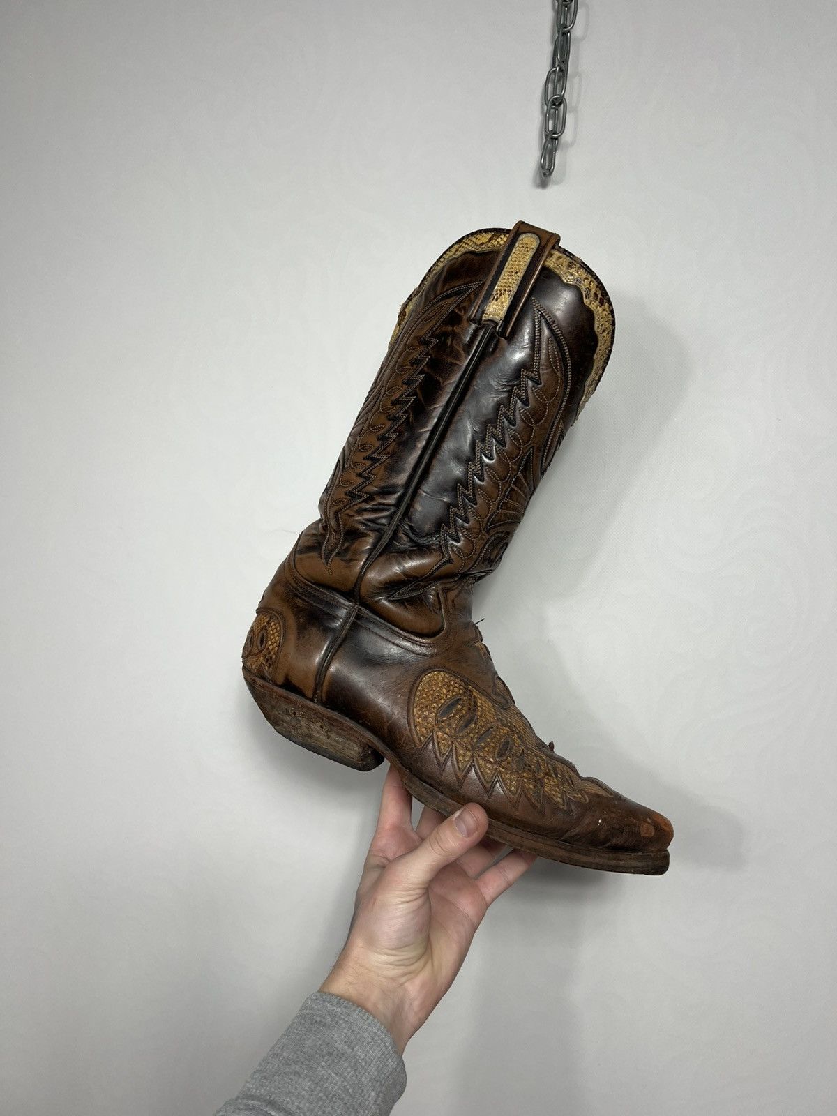 Vintage Vintage SENDRA Cowboy Leather Print Hand Tooled Boots Shoes Size US 10 / EU 43 - 5 Thumbnail