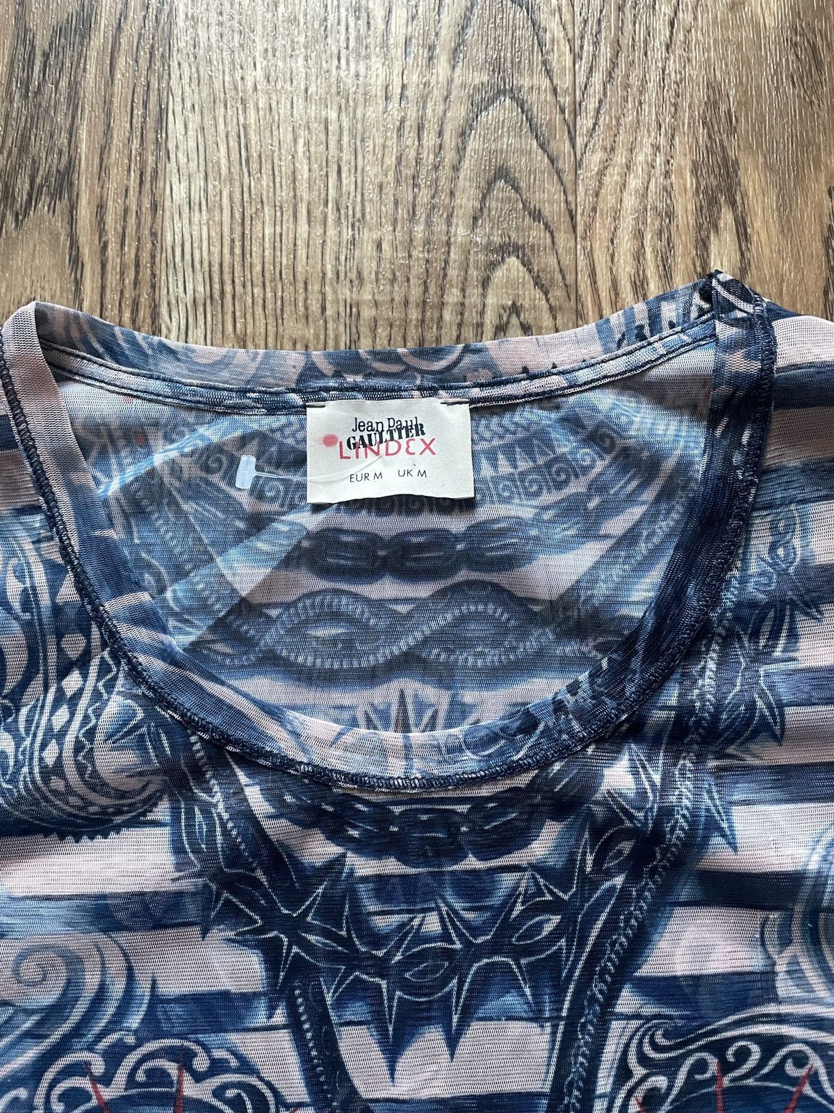 Jean Paul Gaultier Jean Paul Gaultier x Lindex tattoo mesh top shirt LS Size M / US 6-8 / IT 42-44 - 5 Thumbnail