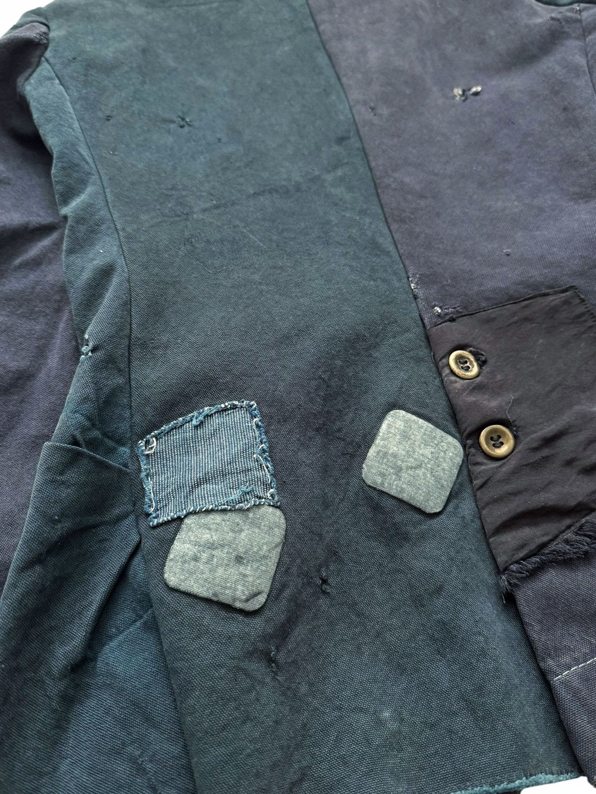 Greg Lauren 2014 OG THE BLUE Patchwork Mailbag Blazer Size US S / EU 44-46 / 1 - 13 Thumbnail