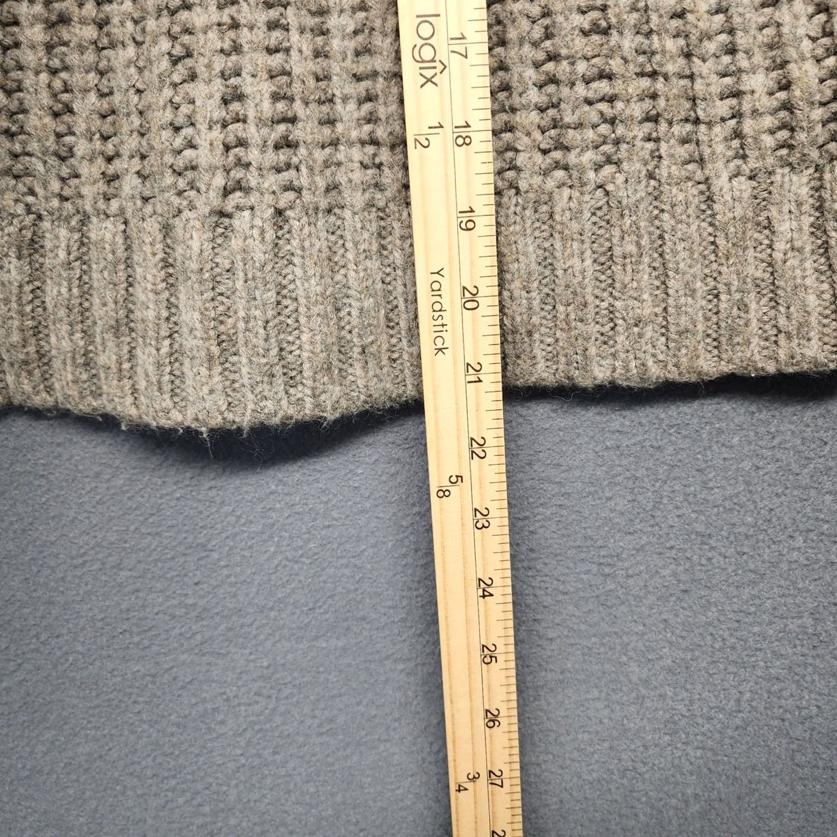 Vintage Aerie Sweater Womens Small Tan Cable Knit Wool Blend Mock Neck Fisherman Cropped Size S / US 4 / IT 40 - 4 Thumbnail