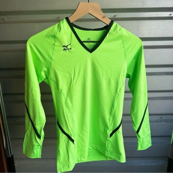 Mizuno NWT MIZUNO WOMEN’S YELLOW LONG SLEEVE JERSEY SZ LARGE L Size L / US 10 / IT 46 - 1 Thumbnail