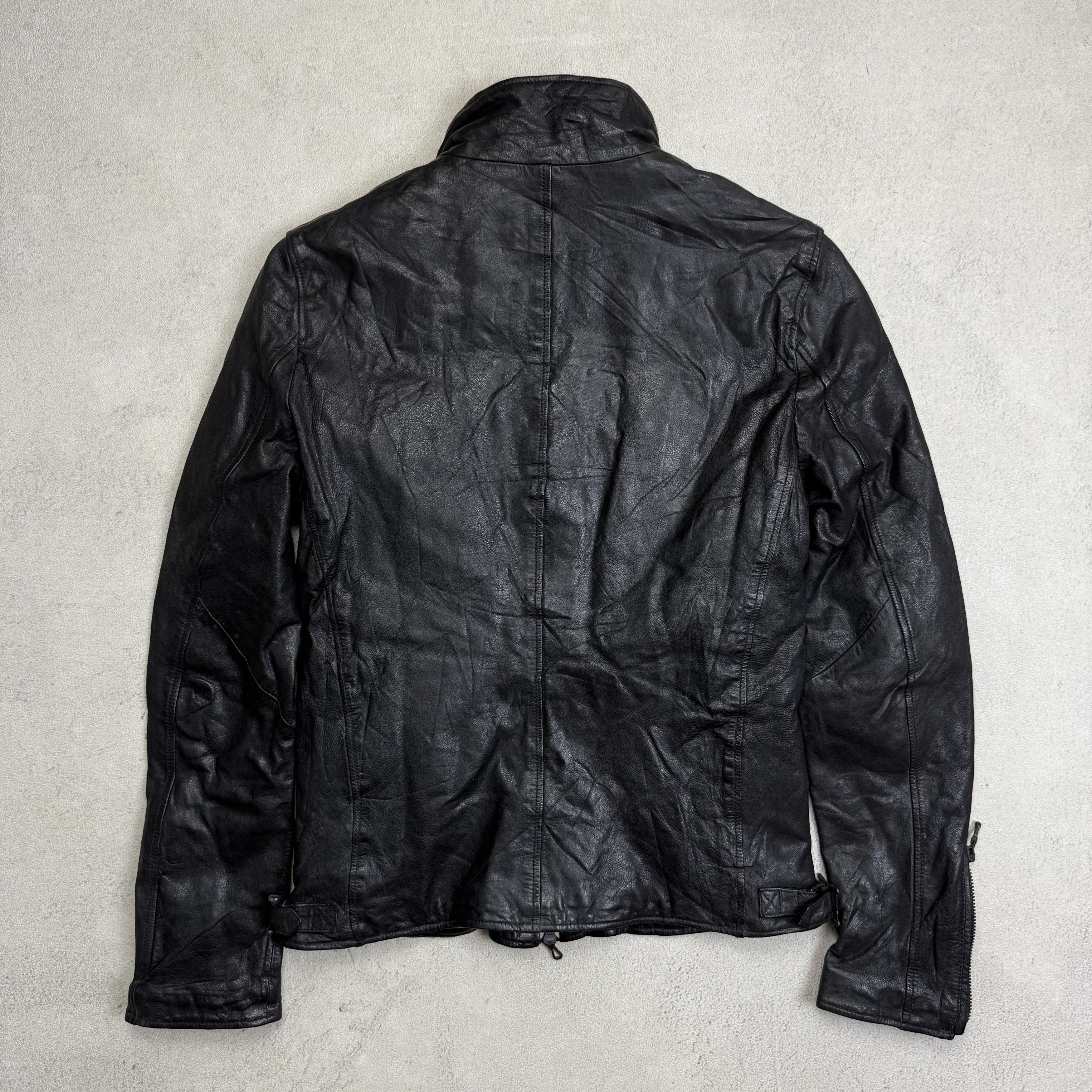Japanese Brand Nano Universe Leather Biker Jacket Size US M / EU 48-50 / 2 - 2 Thumbnail
