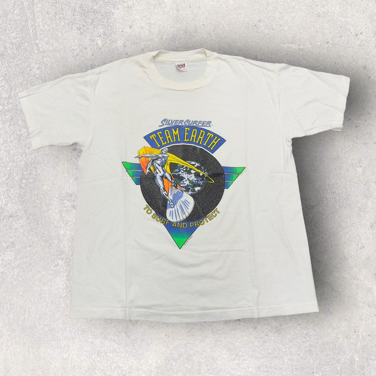 Anvil × Marvel Comics × Vintage Vintage Silver Surfer tee Size US XL / EU 56 / 4 - 1 Thumbnail