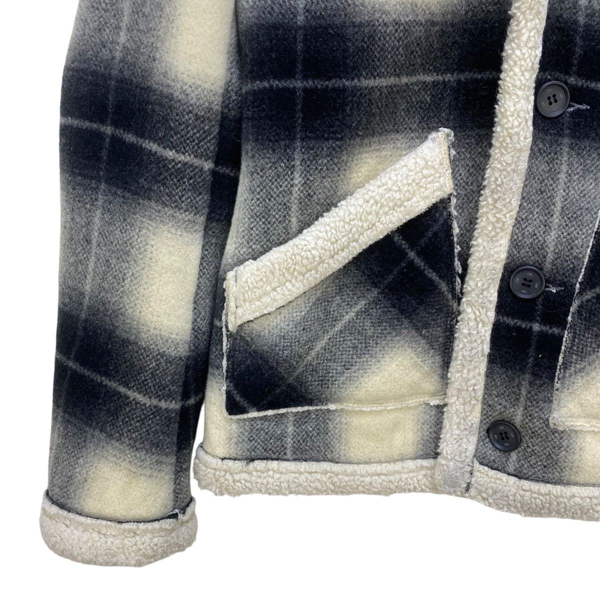 If Six Was Nine 🔥Awesome Gb Skin Plaid Tartan Shearling Jacket Size US M / EU 48-50 / 2 - 5 Thumbnail