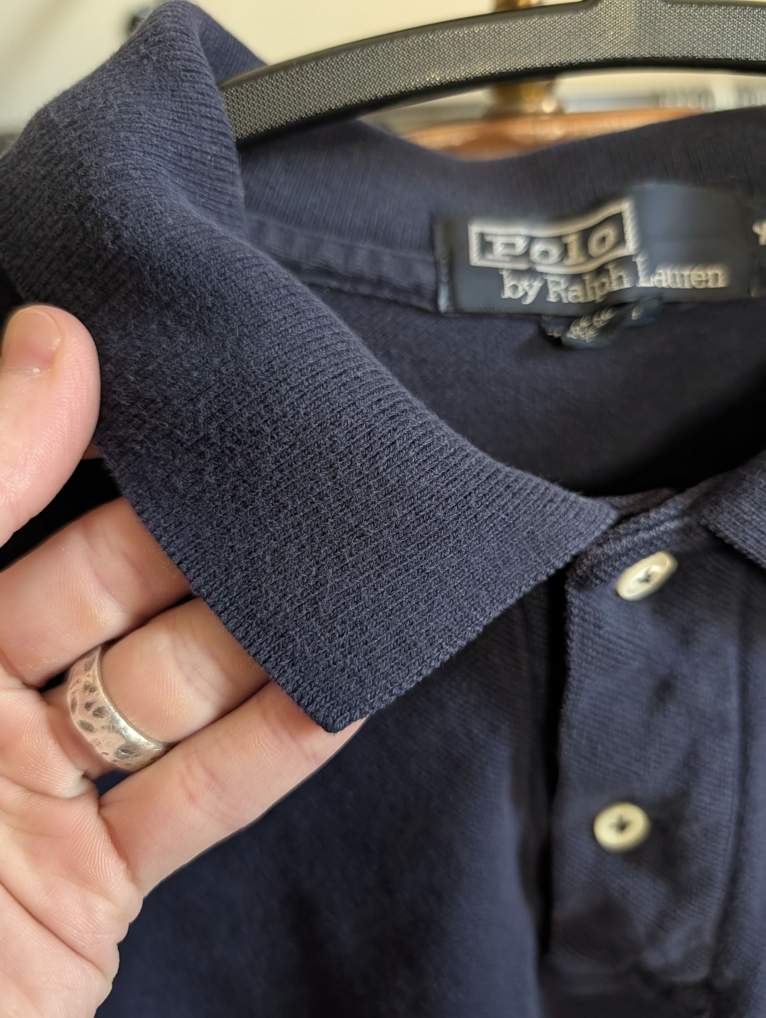 Polo Ralph Lauren Vintage made in USA navy blue polo shirt XL Size US XL / EU 56 / 4 - 4 Thumbnail