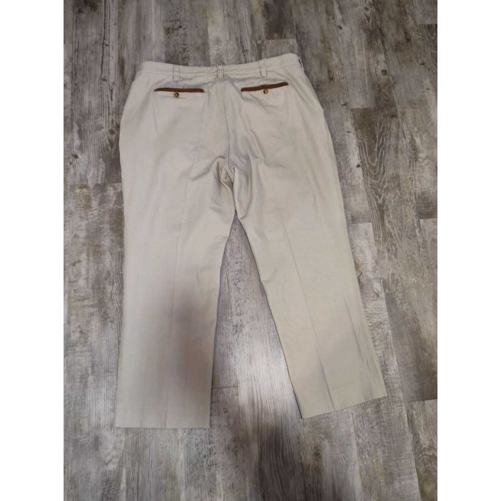 Orvis Orvis Men's Khaki Cotton Twill Cuffed Chino Pants Size 44x30 Regular Fit Size US 44 / EU 60 - 2 Thumbnail
