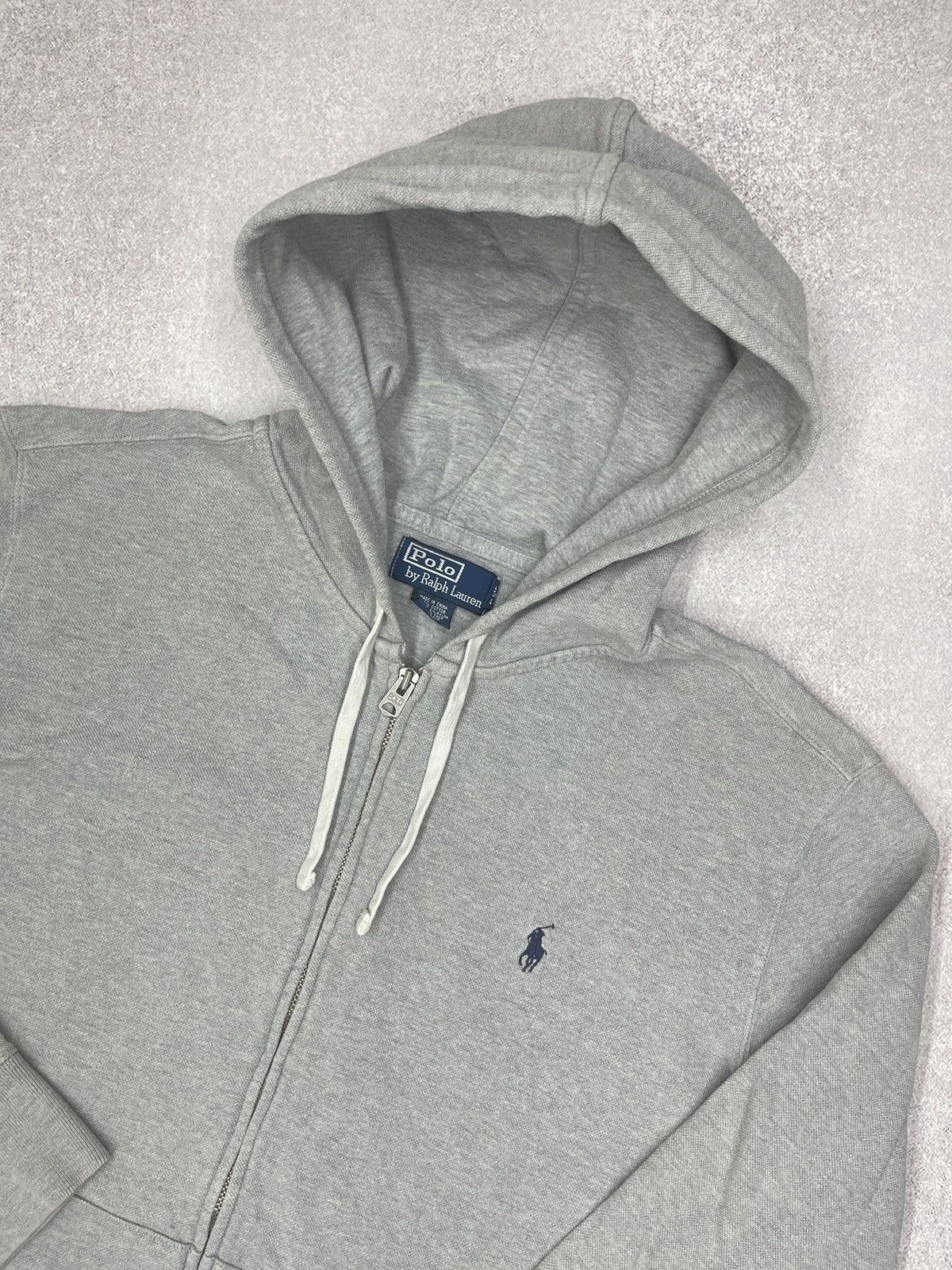 Polo Ralph Lauren Vintage Polo Ralph Lauren Zip Hoodie Grey Y2K Rugby Size L Size US L / EU 52-54 / 3 - 4 Thumbnail