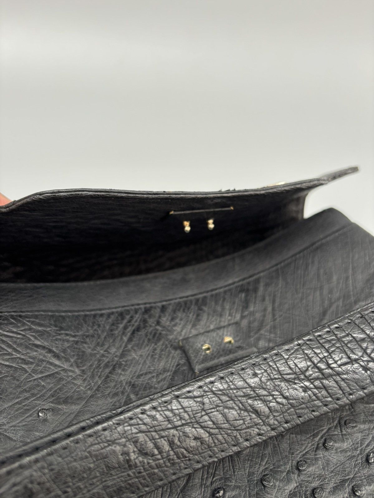 Vintage API Hand made in Italy Real ostrich shoulder bag Size ONE SIZE - 11 Thumbnail