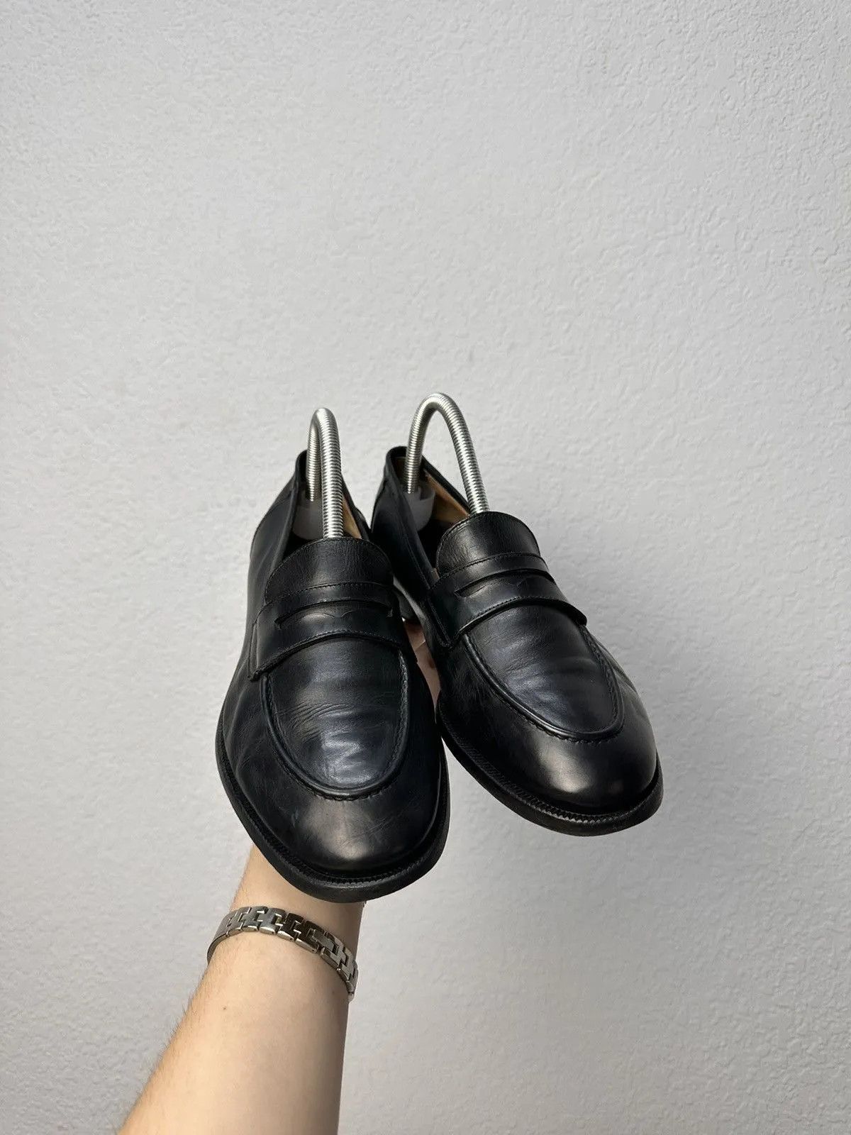 Silvano Sassetti Handmade Italy Silvano Sassetti Black Leather Loafers Shoes Size US 7 / EU 40 - 9 Thumbnail