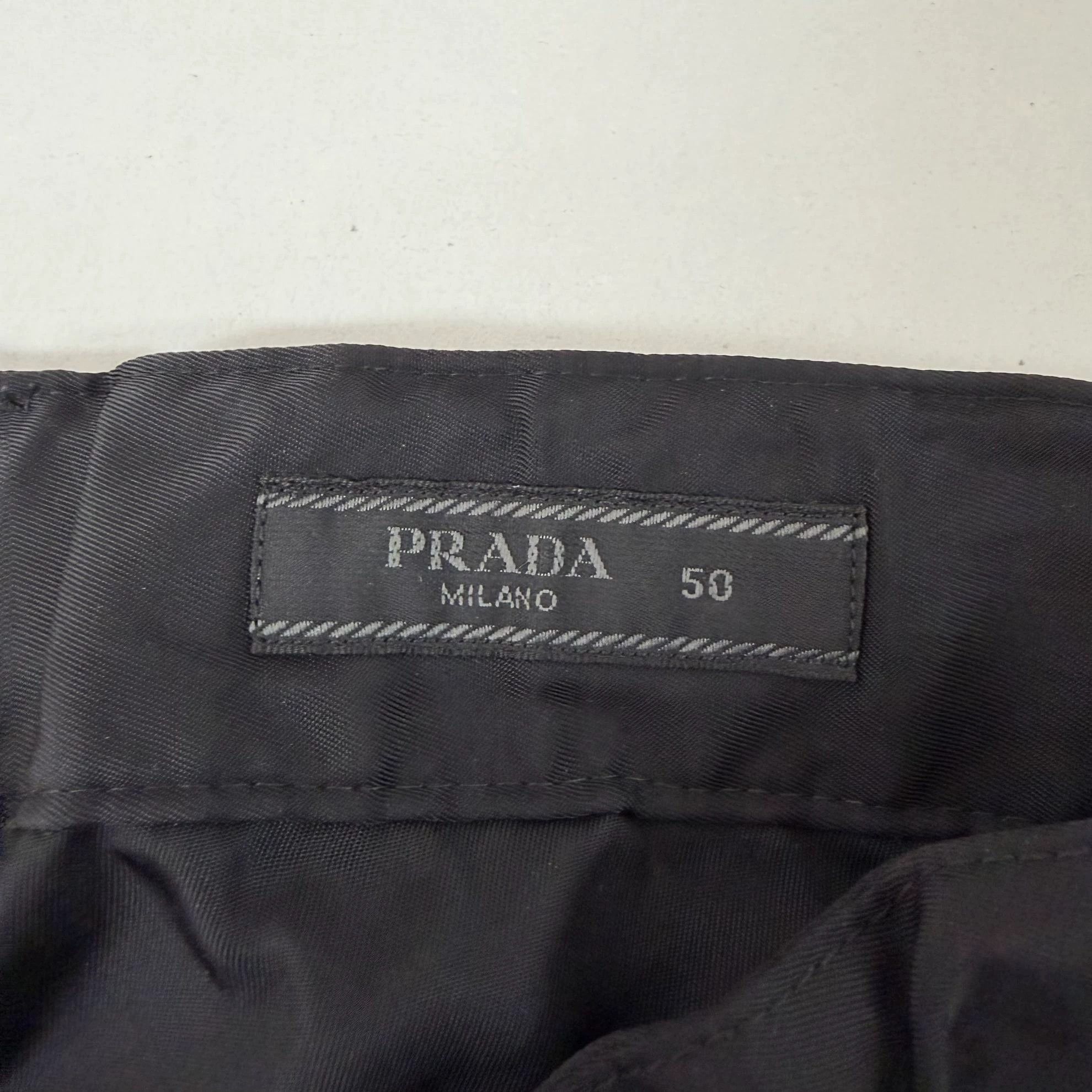Prada Prada Black Triangle Logo Casual Pants Size 50 5471 Size US 34 / EU 50 - 6 Thumbnail