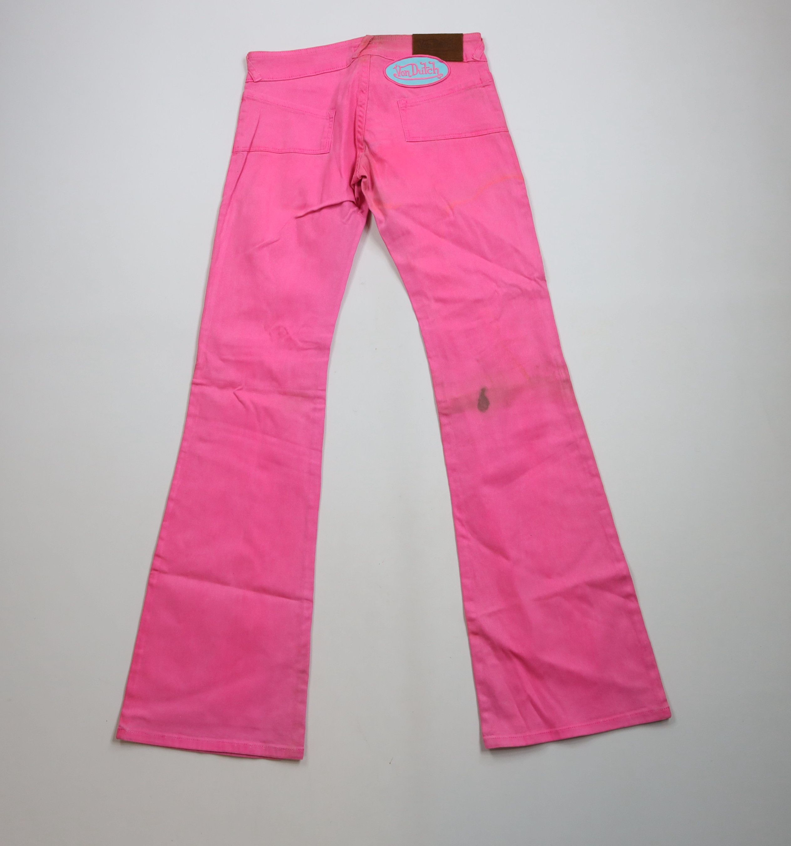 Vintage × Von Dutch Vintage 90s Y2K Von Dutch Babydoll Flared Pants Pink USA Size 27" / US 4 / IT 40 - 12 Thumbnail