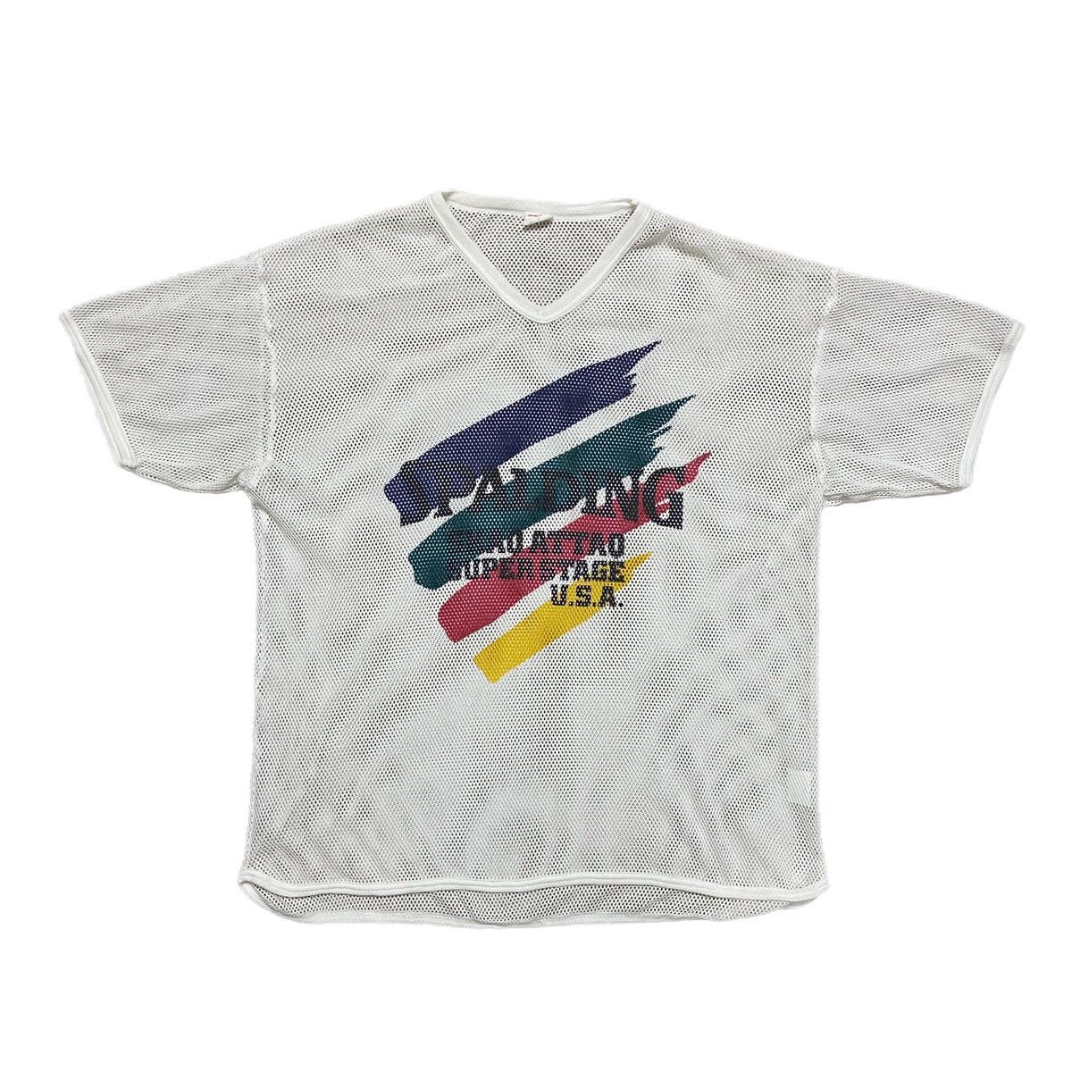 image of 90's Spalding Mesh Tshirt in White, Men's (Size Large)